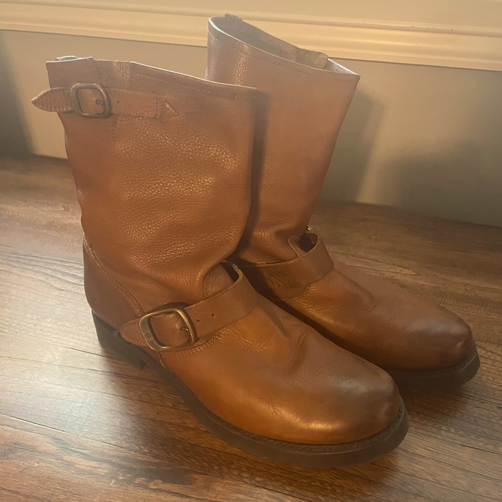 Frye Brown Leather Ankle Boots